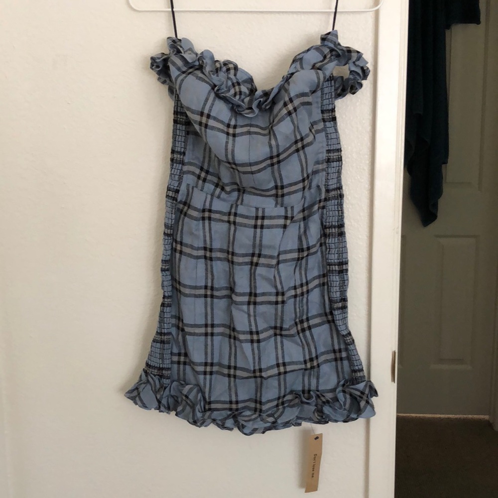 Super cute plaid dress from The Reformation